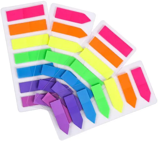 Main image of Sets Neon Page Markers, 560 Pcs Colored Sticky Index Tabs