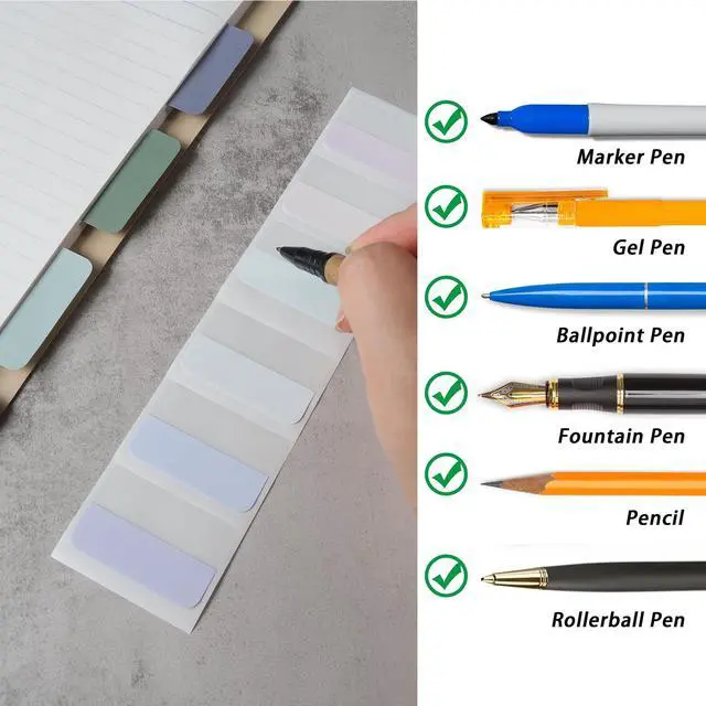 Alt view image 3 of 7 - Sticky Index Tabs, Large Book Annotation Tabs - Page Markers Labels for Notebooks, Bible Study, Binder, File Folder, Planner and Journaling Supplies