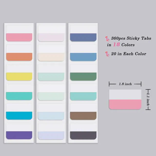 Alt view image 2 of 7 - Sticky Index Tabs, Large Book Annotation Tabs - Page Markers Labels for Notebooks, Bible Study, Binder, File Folder, Planner and Journaling Supplies