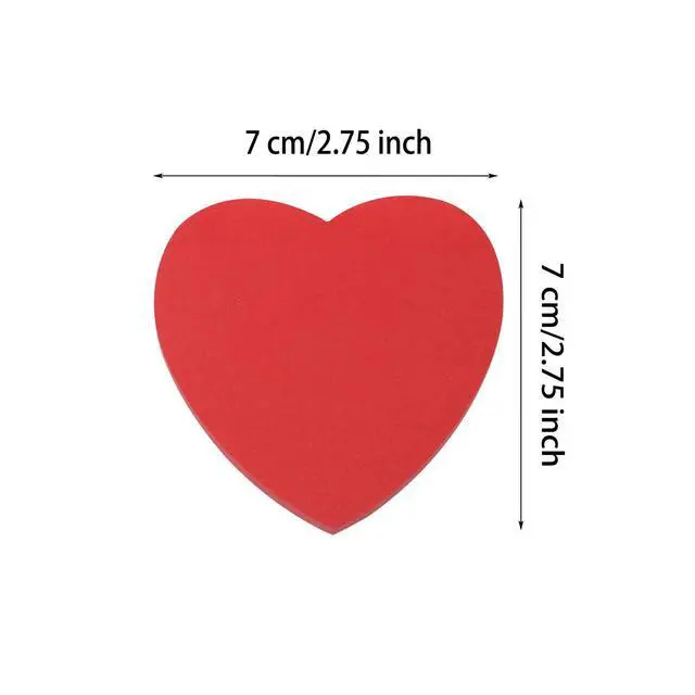 Alt view image 2 of 6 - Red Kraft Paper Sticky Notes Heart Shaped Self-Stick Blank Book Tabs Paper Markers Sticky Notes Pad Index Sticker for Home Office Remark
