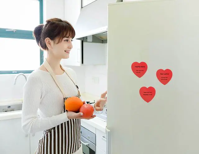 Alt view image 6 of 6 - Red Kraft Paper Sticky Notes Heart Shaped Self-Stick Blank Book Tabs Paper Markers Sticky Notes Pad Index Sticker for Home Office Remark