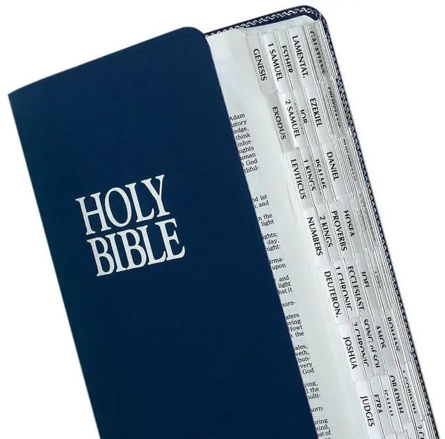 Main image of Edged Bible Tabs, Old & New Testament, 80 Permanent Self-Adhesive Bible Index Tabs, Easy-to-Read Book Labels for Study Bibles, Women & Men, 64 Books & 16 References, Positioning Guide