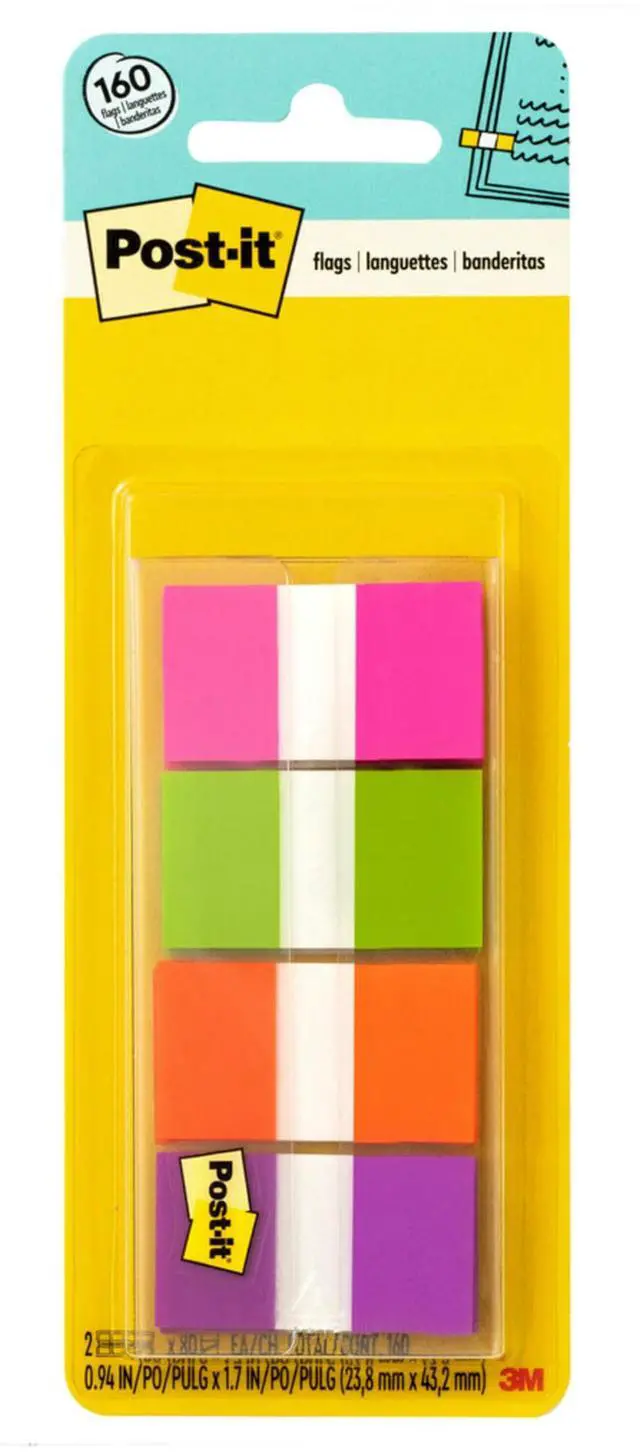 Main image of 94 x 1.7 in, Multicolor, 2 Dispensers, 80 Flags/Dispenser