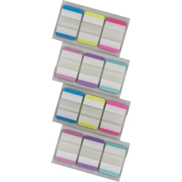 Alt view image 2 of 7 - Extra Thick Tabs Flags Assorted Bright, 1 x 1.5 in Sticky Tabs, Lined, Easy to Post, 4 On-The-Go Dispensers/Pack, 44 Tabs/Color, 264 Pages Total