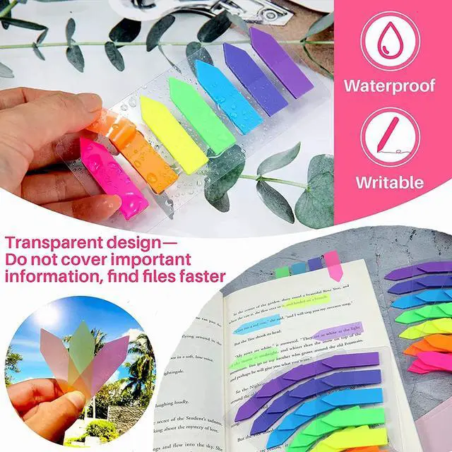 Alt view image 2 of 7 - 7 Color Index Tabs Index Flag Bright Colors Page Index Stickers Translucent Page Makers for Page Bookmarks