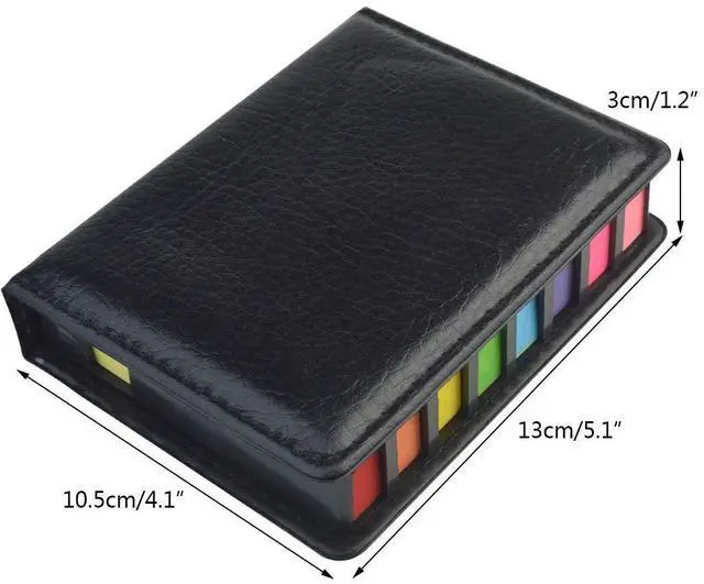 Alt view image 2 of 7 - Page Markers Tabs Page Flags Sticky Index Tabs Arrow Flag Tabs, Fluorescent Color Note Page Markers Labels Sticky Notes Writable File Flags with PU Box, 11 Colors 3 Sizes