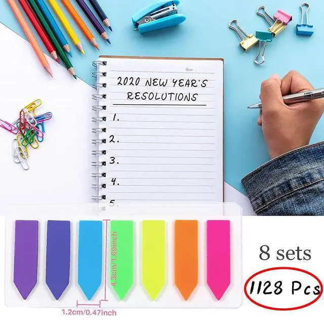 Alt view image 5 of 7 - 7 Color Index Tabs Index Flag Bright Colors Page Index Stickers Translucent Page Makers for Page Bookmarks