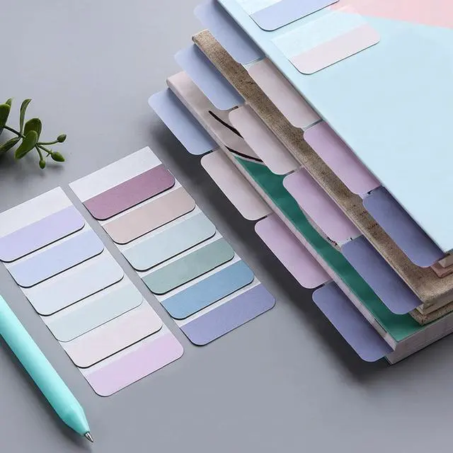 Alt view image 4 of 7 - Colored Index Tab 1"x1.8" Large Book Sticky Tabs Repositionable Page Tabs Flags Page Markers Labels for Notebooks, Filing, Classification,12 Colors