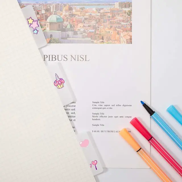 Alt view image 5 of 7 - Sticky Index Tabs Page Marker Pop-up Page Flags Notes Tabs, 1.6 x 2 Inch, White