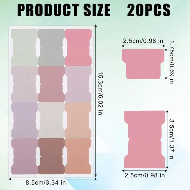 Alt view image 2 of 7 - Sticky Index Tabs, Double Sided Book Page Markers Tabs Blank Monthly Tabs Writable Sticky Notes Flags Self Adhesive Planner Stickers for Labeling