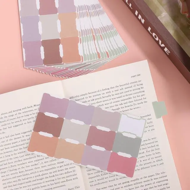 Alt view image 3 of 7 - Sticky Index Tabs, Double Sided Book Page Markers Tabs Blank Monthly Tabs Writable Sticky Notes Flags Self Adhesive Planner Stickers for Labeling