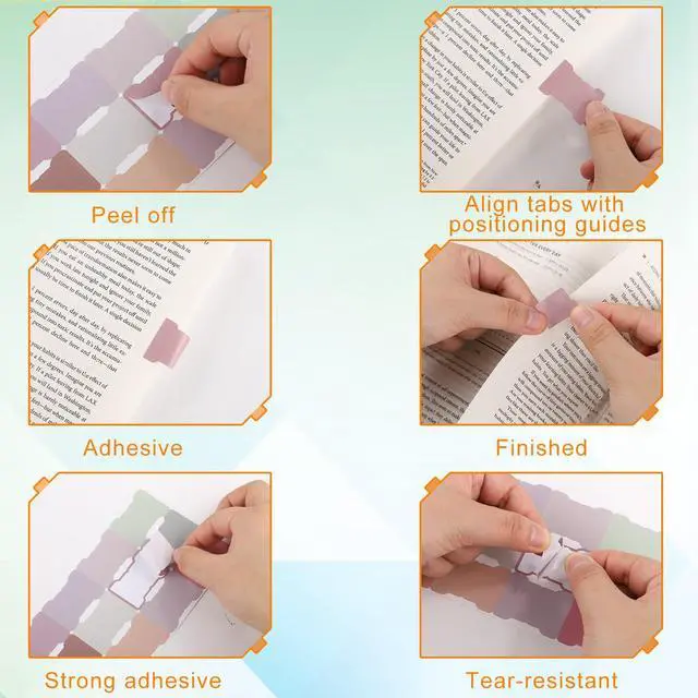 Alt view image 5 of 7 - Sticky Index Tabs, Double Sided Book Page Markers Tabs Blank Monthly Tabs Writable Sticky Notes Flags Self Adhesive Planner Stickers for Labeling
