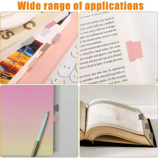 Alt view image 6 of 7 - Sticky Index Tabs, Double Sided Book Page Markers Tabs Blank Monthly Tabs Writable Sticky Notes Flags Self Adhesive Planner Stickers for Labeling