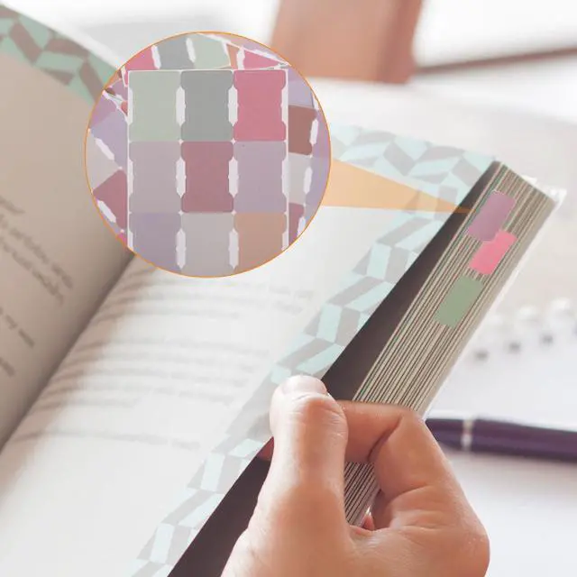 Alt view image 7 of 7 - Sticky Index Tabs, Double Sided Book Page Markers Tabs Blank Monthly Tabs Writable Sticky Notes Flags Self Adhesive Planner Stickers for Labeling