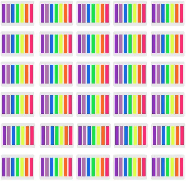 Main image of Pieces Flag Tabs Colored Page Markers Sticky Index Tabs Page Flags, 30 Sets 7 Colors