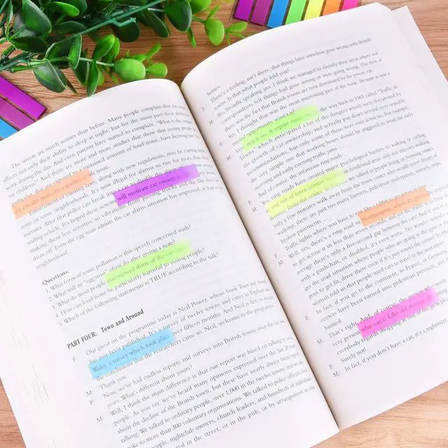 Alt view image 4 of 7 - Pieces Flag Tabs Colored Page Markers Sticky Index Tabs Page Flags, 30 Sets 7 Colors