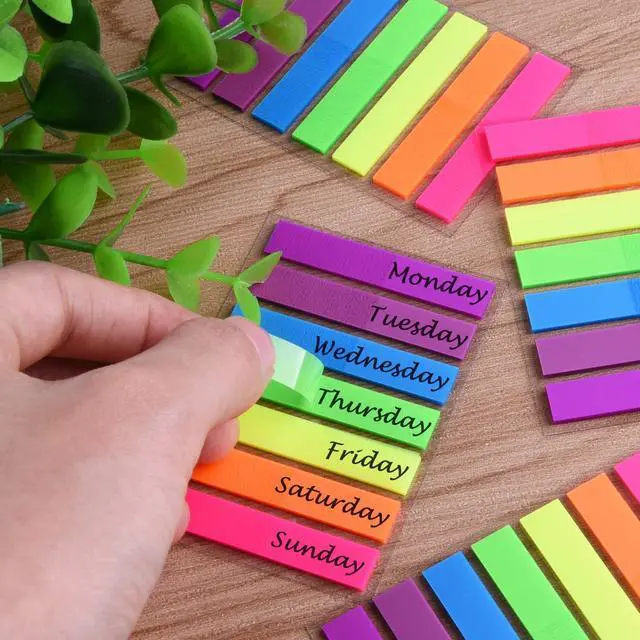 Alt view image 5 of 7 - Pieces Flag Tabs Colored Page Markers Sticky Index Tabs Page Flags, 30 Sets 7 Colors
