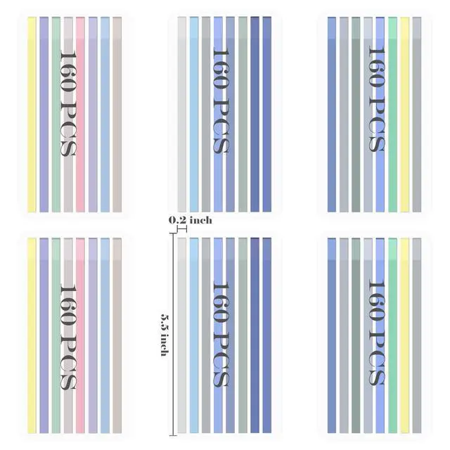 Alt view image 2 of 6 - Transparent Highlighter Tape Reusable, Clear Sticky Tabs for Annotating Books, Long Highlighting Strips Page Markers Index Tabs, Sticky Notes Aesthetic Office School Supplies