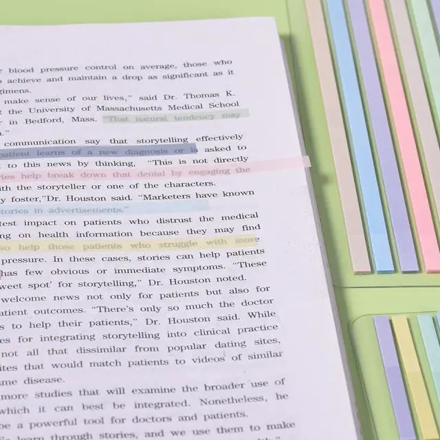 Alt view image 3 of 6 - Transparent Highlighter Tape Reusable, Clear Sticky Tabs for Annotating Books, Long Highlighting Strips Page Markers Index Tabs, Sticky Notes Aesthetic Office School Supplies