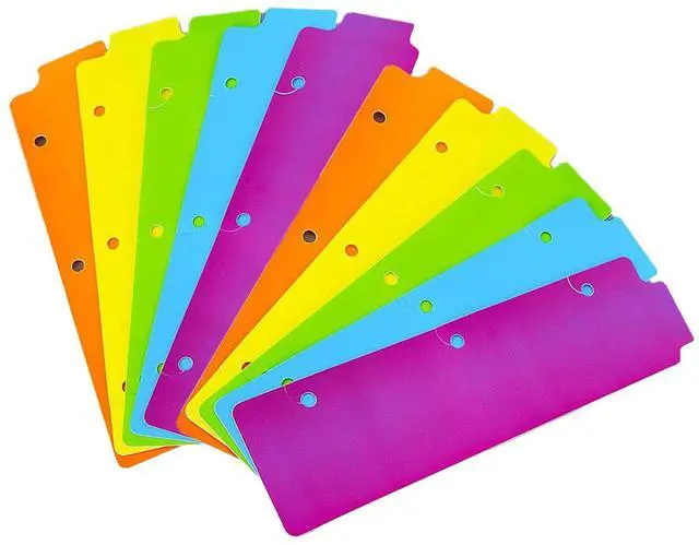 Main image of 8.5x2.4 inch Binder Bookmark Snap in Bookmark Binder Dividers Page Dividers