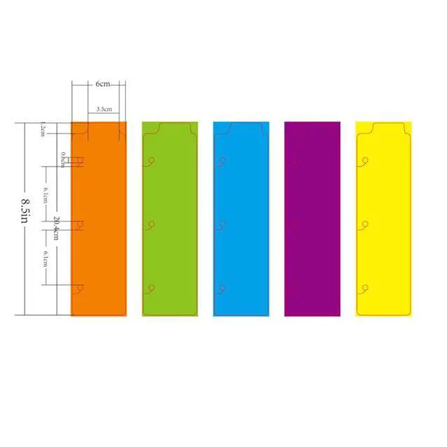 Alt view image 3 of 7 - 8.5x2.4 inch Binder Bookmark Snap in Bookmark Binder Dividers Page Dividers