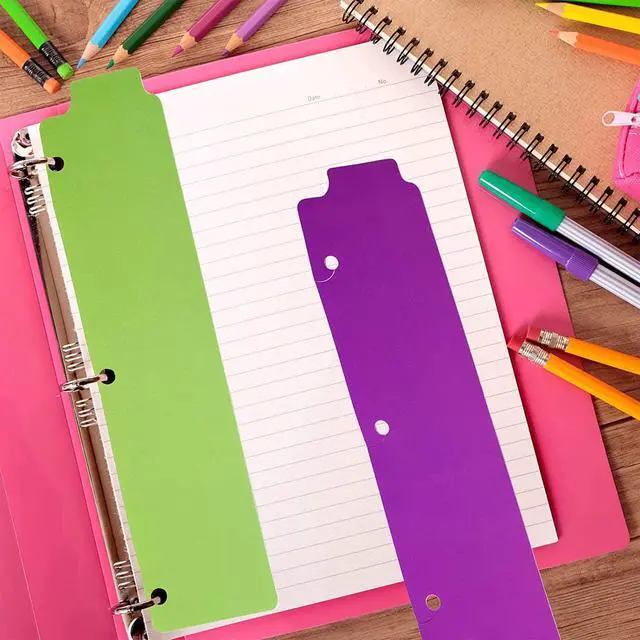Alt view image 6 of 7 - 8.5x2.4 inch Binder Bookmark Snap in Bookmark Binder Dividers Page Dividers