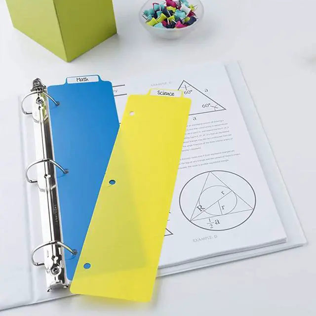 Alt view image 7 of 7 - 8.5x2.4 inch Binder Bookmark Snap in Bookmark Binder Dividers Page Dividers