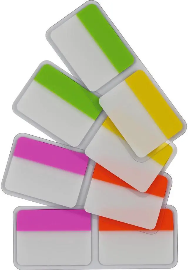 Main image of Extra Thick Tabs Flags Assorted Bright, 2 x 1.5 Inch Sticky Tabs, Easy to Post, 24 Tabs/Color, 96 Pages Total