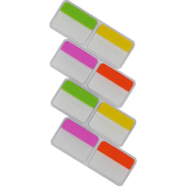 Alt view image 2 of 7 - Extra Thick Tabs Flags Assorted Bright, 2 x 1.5 Inch Sticky Tabs, Easy to Post, 24 Tabs/Color, 96 Pages Total