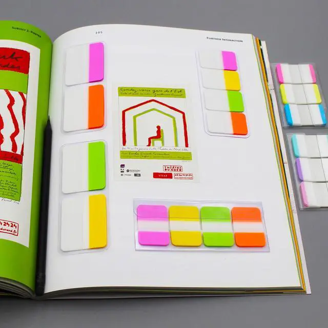 Alt view image 7 of 7 - Extra Thick Tabs Flags Assorted Bright, 2 x 1.5 Inch Sticky Tabs, Easy to Post, 24 Tabs/Color, 96 Pages Total