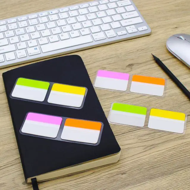 Alt view image 6 of 7 - Extra Thick Tabs Flags Assorted Bright, 2 x 1.5 Inch Sticky Tabs, Easy to Post, 24 Tabs/Color, 96 Pages Total