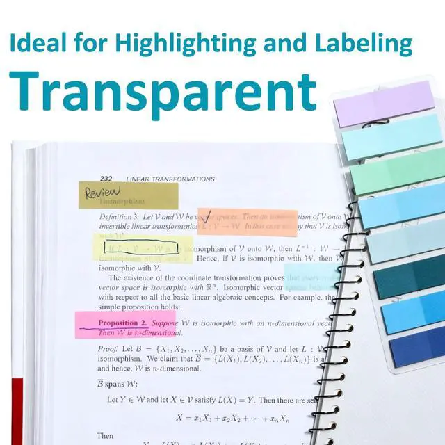 Alt view image 6 of 7 - Sticky Tabs 600 Pcs, Morandi Color Book Tabs, 0.5" x 1.77" Repositionable Annotation Tabs, No Residue Page Markers, Transparent Sticky Notes for Books, Notebooks, School & Office Supplies