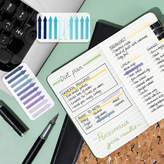 Alt view image 5 of 7 - Arrow Sticky Notes Colored Sticky Tabs Transparent Arrow Flags Page Markers Tabs Translucent Page Markers Index Tab for Office School Annotating Books Notebooks