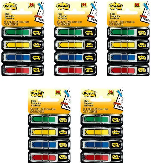 Main image of Arrow Flags, Assorted Primary Colors.47 in. Wide, 24/Dispenser, 4 Dispensers/Pack