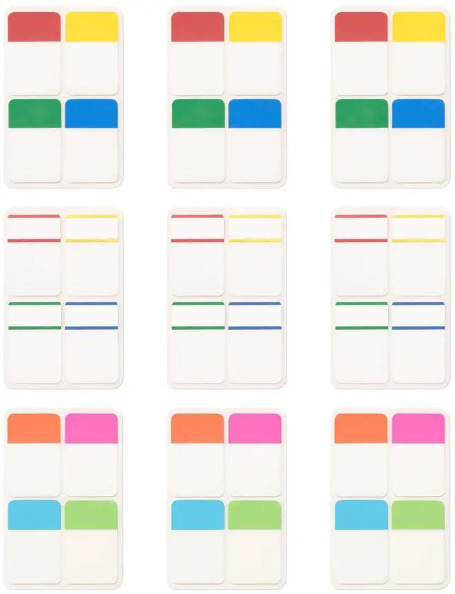 Main image of Sticky Tabs 1 Inch, 720pcs Book Tabs, Colored Page Markers Self Adhesive, Repositionable Note Tabs for Documents, Books, Paper, Notebooks, Filing and Folders