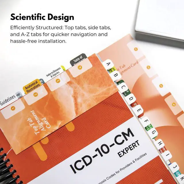 Alt view image 2 of 6 - Index Tabs for ICD-10-CM 2026 Expert Codebook - Easy Navigation for Medical Coding Books