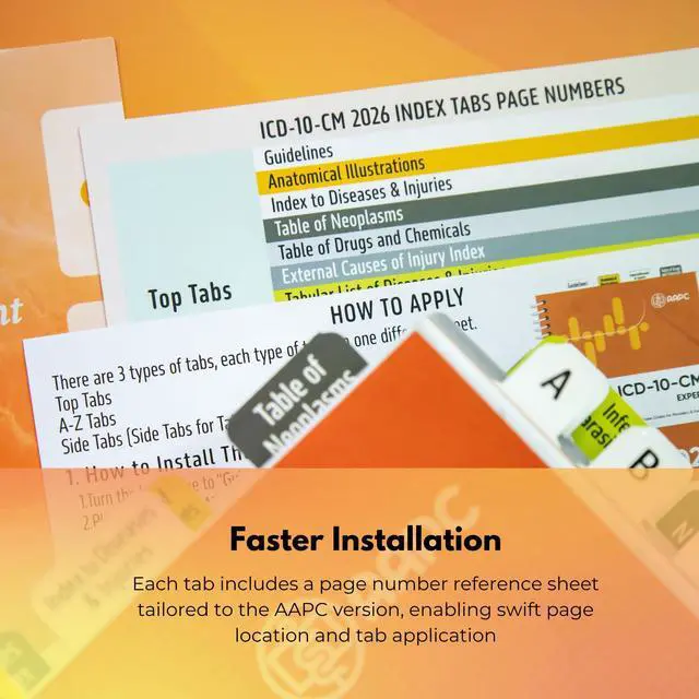 Alt view image 3 of 6 - Index Tabs for ICD-10-CM 2026 Expert Codebook - Easy Navigation for Medical Coding Books