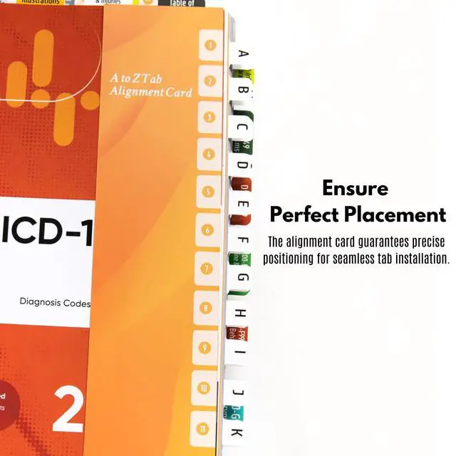 Alt view image 5 of 6 - Index Tabs for ICD-10-CM 2026 Expert Codebook - Easy Navigation for Medical Coding Books