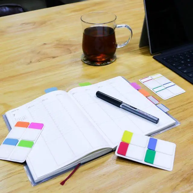 Alt view image 6 of 7 - Sticky Tabs 1 Inch, 720pcs Book Tabs, Colored Page Markers Self Adhesive, Repositionable Note Tabs for Documents, Books, Paper, Notebooks, Filing and Folders