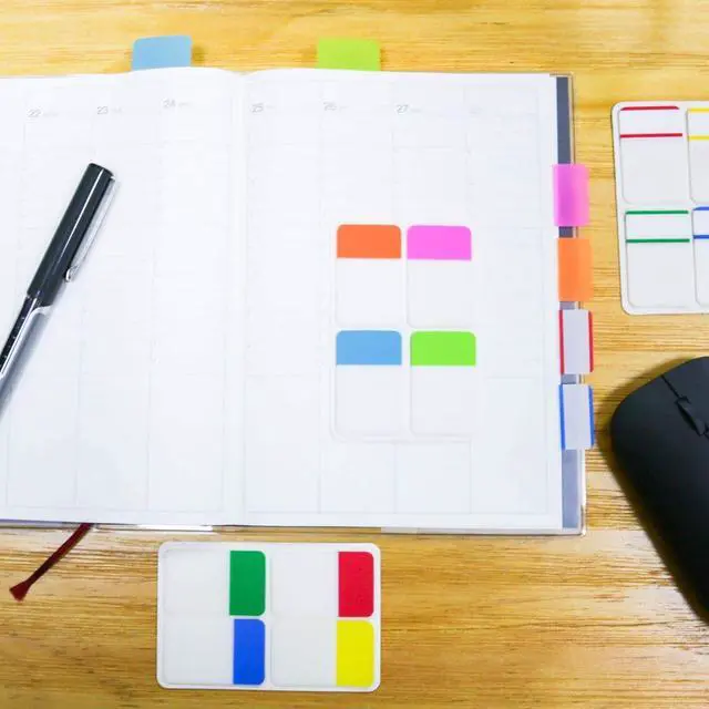Alt view image 7 of 7 - Sticky Tabs 1 Inch, 720pcs Book Tabs, Colored Page Markers Self Adhesive, Repositionable Note Tabs for Documents, Books, Paper, Notebooks, Filing and Folders