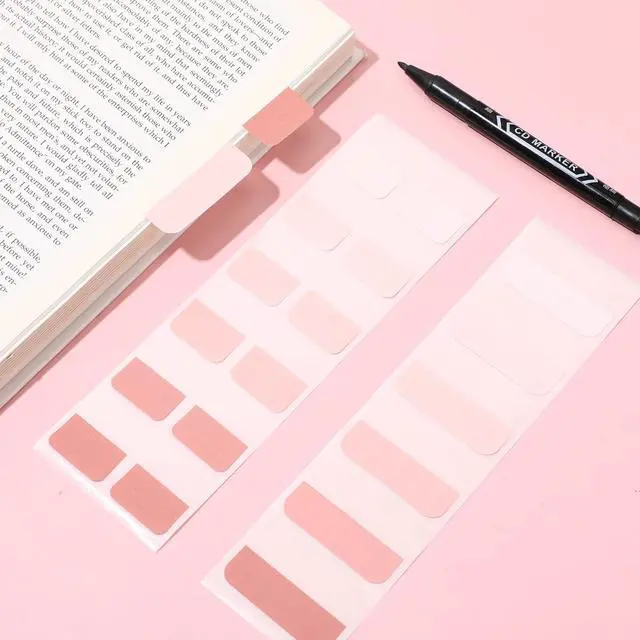 Alt view image 7 of 7 - Sticky Index Book Tabs Bible Tabs Gradient Repositionable Page Tab Labels for Notebooks File Classification