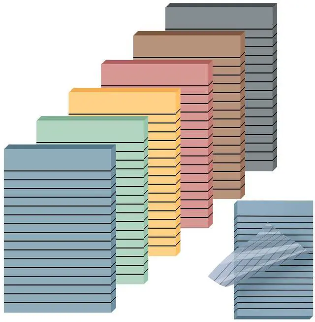 Main image of Colored Transparent Sticky Notes Translucent Clear Lined Self Sticky Notes, Back to School Gift Bible Tab for Planners, School Supplies Office, 30 Sheets/Pack, 4 x 6''