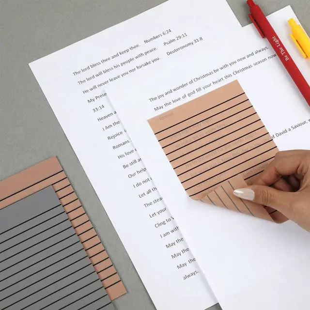 Alt view image 5 of 7 - Colored Transparent Sticky Notes Translucent Clear Lined Self Sticky Notes, Back to School Gift Bible Tab for Planners, School Supplies Office, 30 Sheets/Pack, 4 x 6''
