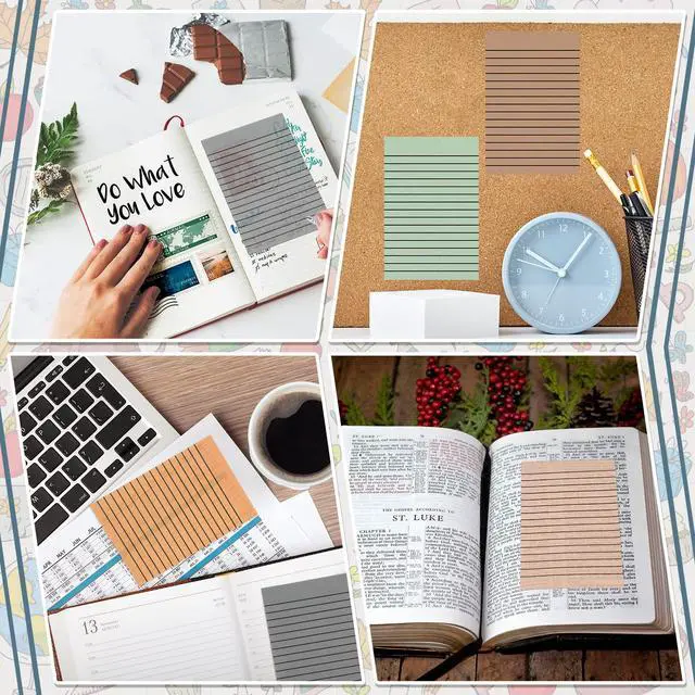 Alt view image 7 of 7 - Colored Transparent Sticky Notes Translucent Clear Lined Self Sticky Notes, Back to School Gift Bible Tab for Planners, School Supplies Office, 30 Sheets/Pack, 4 x 6''