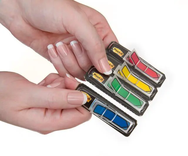 Alt view image 7 of 7 - Arrow Flags, .47 x 1.7 in, Primary Colors, 4 Dispensers