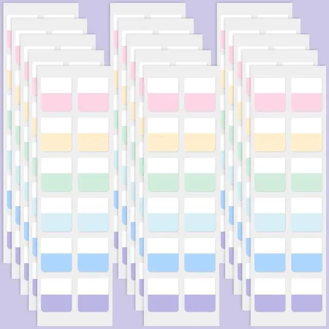 Main image of Pastel Sticky Tabs Page Markers 1 x 1 Inch Colored Book Note Sticky Strip Index Tabs Arrow Self Adhesive Flag for Binder, Books, File Folders and Notebook, Writable Repositionable