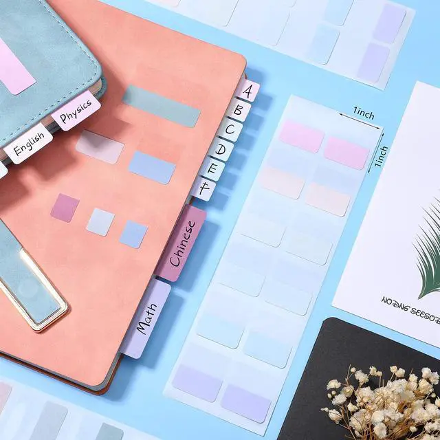 Alt view image 2 of 7 - Pastel Sticky Tabs Page Markers 1 x 1 Inch Colored Book Note Sticky Strip Index Tabs Arrow Self Adhesive Flag for Binder, Books, File Folders and Notebook, Writable Repositionable