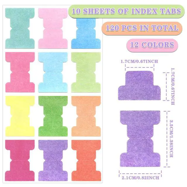 Alt view image 2 of 7 - Sheet Blank Index Tabs Stickers for Bible Calendar Recipe Book Textbook Notebook Documents Annotate Mark Pages Self Adhesive Planner Organization Labels Decals