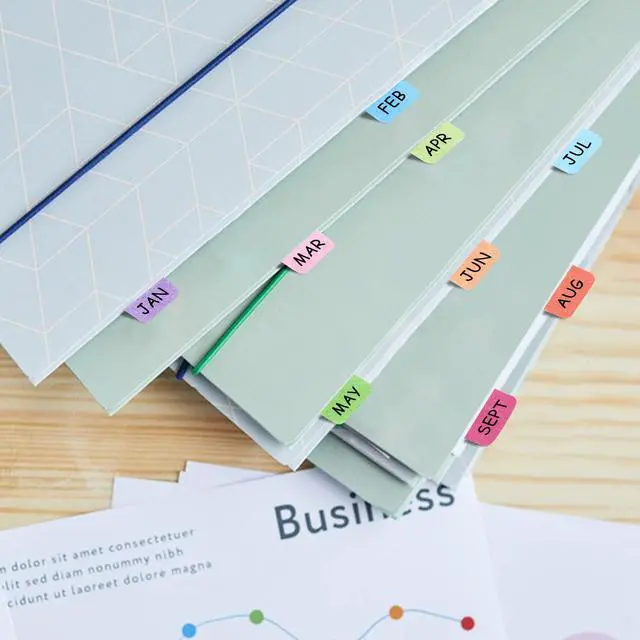 Alt view image 6 of 7 - Sheet Blank Index Tabs Stickers for Bible Calendar Recipe Book Textbook Notebook Documents Annotate Mark Pages Self Adhesive Planner Organization Labels Decals
