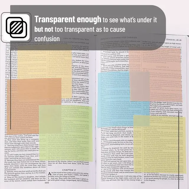 Alt view image 3 of 7 - Transparent Sticky Notes, 3" x 3", 12 Pads, 600 Sheets